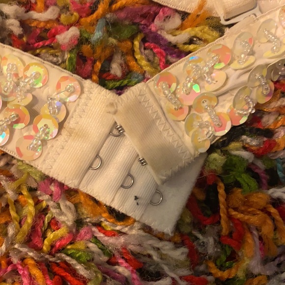 Vintage sequin floral appliqué bra - Picture 3 of 4